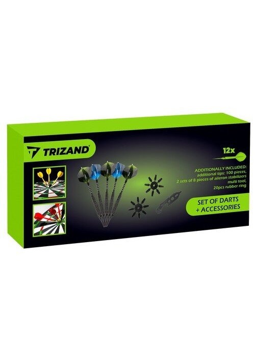 Smiginio rinkinys iš 12 dalių + priedai Trizand 21629 2