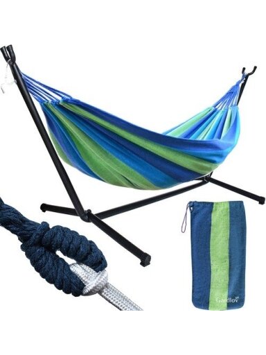 Sodo hamakas 200x150cm su rėmeliu Sodo hamakas 200x150cm su rėmeliu