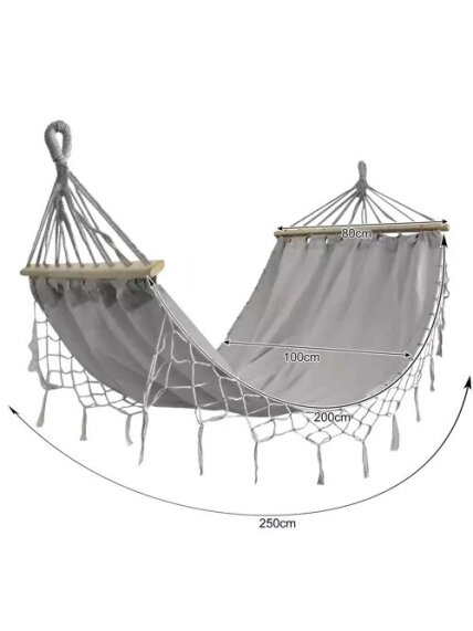 Sodo hamakas 200x100cm Gardlov 21079 8 Sodo hamakas 200x100cm Gardlov 21079 8