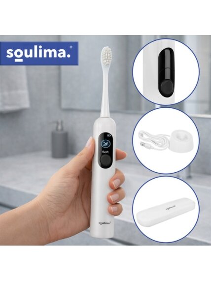 Soulima 26850 baltas ultragarsinis dantų šepetėlis 22