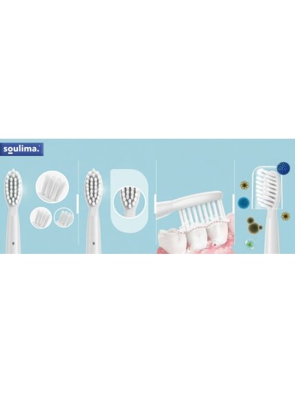 Soulima 26850 baltas ultragarsinis dantų šepetėlis 23