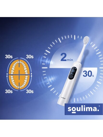 Soulima 26850 baltas ultragarsinis dantų šepetėlis 25