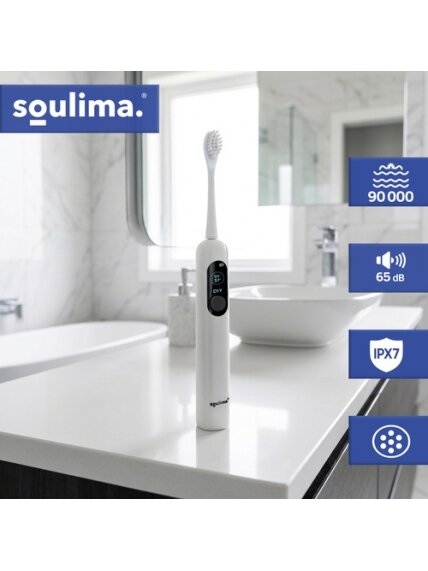 Soulima 26850 baltas ultragarsinis dantų šepetėlis 5