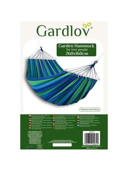 Sodo hamakas dviems žmonėms 260x160cm Gardlov 21078 1 Sodo hamakas dviems žmonėms 260x160cm Gardlov 21078 1