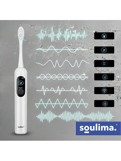 Soulima 26850 baltas ultragarsinis dantų šepetėlis 21