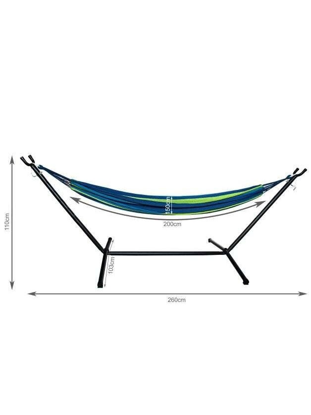 Sodo hamakas 200x150cm su rėmeliu 2