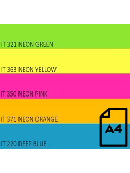 Spalvotas Neon popierius Double A, 75g, A4, 100 lapų, Rainbow 4, 5 Neon spalvų Spalvotas Neon popierius Double A, 75g, A4, 100 lapų, Rainbow 4, 5 Neon spalvų