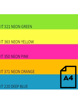 Spalvotas Neon popierius Double A, 75g, A4, 500 lapų, Rainbow 4, 5 Neon spalvų Spalvotas Neon popierius Double A, 75g, A4, 500 lapų, Rainbow 4, 5 Neon spalvų