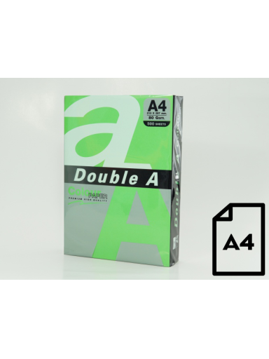 Spalvotas popierius Double A, 80g, A4, 500 lapų, Parrot