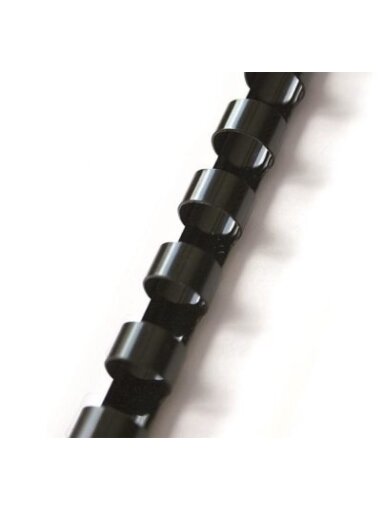 Spiralė įrišimui plastikinė 12 mm, juoda (100vnt.)