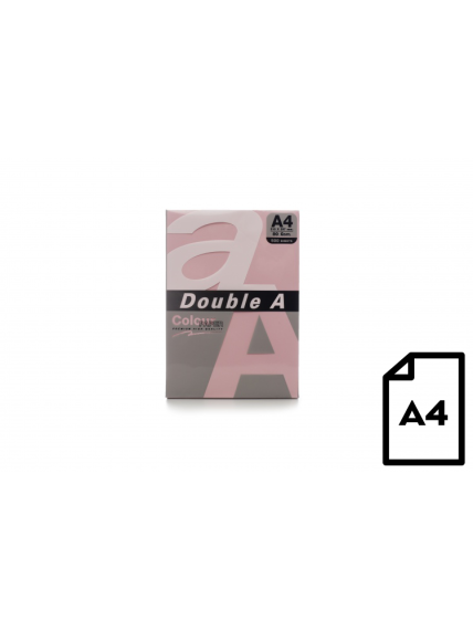 Spalvotas popierius Double A, 80g, A4, 500 lapų, Pink Spalvotas popierius Double A, 80g, A4, 500 lapų, Pink