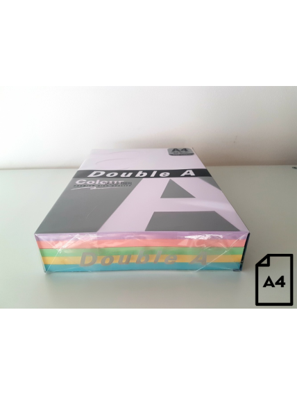 Spalvotas popierius Double A, 80g, A4, 500 lapų, Rainbow 3, 5 spalvų Spalvotas popierius Double A, 80g, A4, 500 lapų, Rainbow 3, 5 spalvų