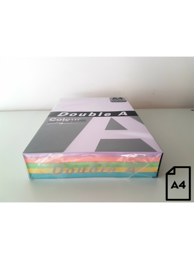 Spalvotas popierius Double A, 80g, A4, 100 lapų, Rainbow 3, 5 spalvų Spalvotas popierius Double A, 80g, A4, 100 lapų, Rainbow 3, 5 spalvų