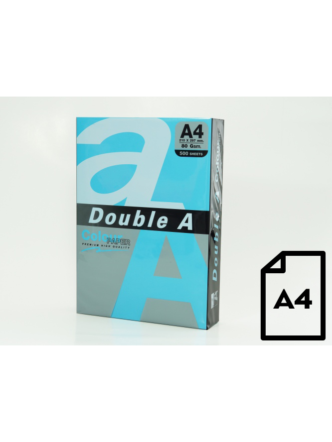 Spalvotas popierius Double A, 80g, A4, 500 lapų, Deep Blue Spalvotas popierius Double A, 80g, A4, 500 lapų, Deep Blue