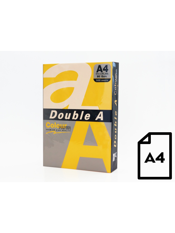 Spalvotas popierius Double A, 80g, A4, 500 lapų, GOLD Spalvotas popierius Double A, 80g, A4, 500 lapų, GOLD