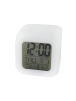 Spalvą keičiantis žadintuvas Iso Trade, LCD, 7,5x7,5 cm, baltas