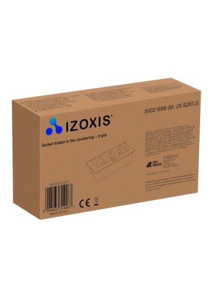 Stalviršyje paslėptas lizdas - trigubas Izoxis 21659 1 Stalviršyje paslėptas lizdas - trigubas Izoxis 21659 1
