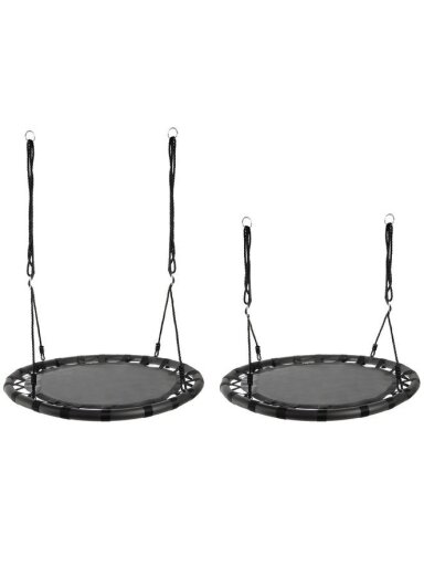Sūpynės gandralizdžiui, 100 cm, juodos Sūpynės gandralizdžiui, 100 cm, juodos