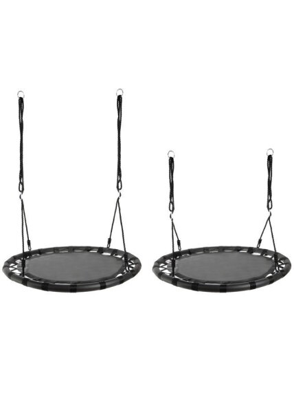 Sūpynės gandralizdžiui, 100 cm, juodos 1 Sūpynės gandralizdžiui, 100 cm, juodos 1