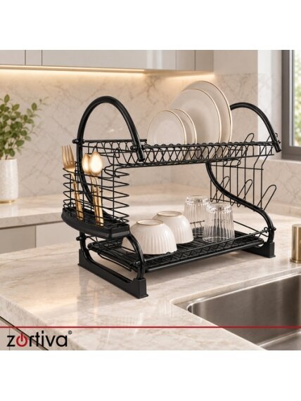 „Zortiva“ dviejų lygių indų džiovyklė 10 „Zortiva“ dviejų lygių indų džiovyklė 10