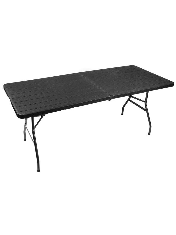 Sulankstomas sodo stalas, juodas, 180 cm 3 Sulankstomas sodo stalas, juodas, 180 cm 3