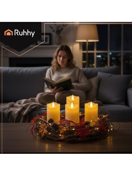 LED žvakė/įdėklas 12,5x5 cm 4 vnt. Ruhhy 26485 3 LED žvakė/įdėklas 12,5x5 cm 4 vnt. Ruhhy 26485 3