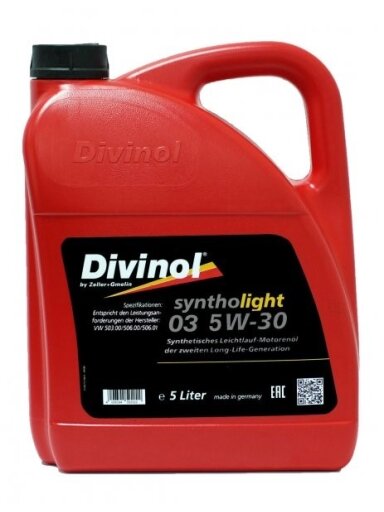 Syntholight DIVINOL 03 5W-30 5 l, ACEA A3/B4/C3 VW 504.00/507.00
