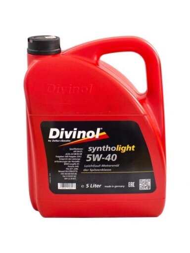 Syntholight DIVINOL 5W40 5 l SN/CF, MB 229.3, VW 505.00, GM-LL-B-025