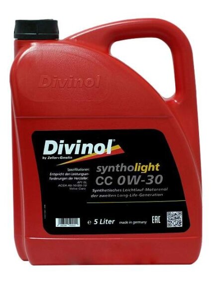 Syntholight CC 0W-30 5L API SL; ACEA A5-10/B5-10 Syntholight CC 0W-30 5L API SL; ACEA A5-10/B5-10