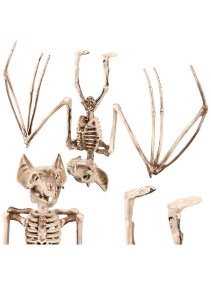 Šikšnosparnio skeletas – dekoracija, 30 cm, „Glimz“