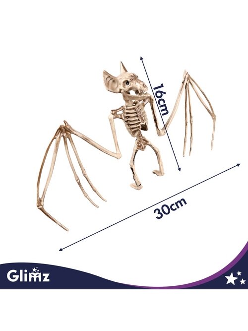 Šikšnosparnio skeletas – dekoracija, 30 cm, „Glimz“ 2