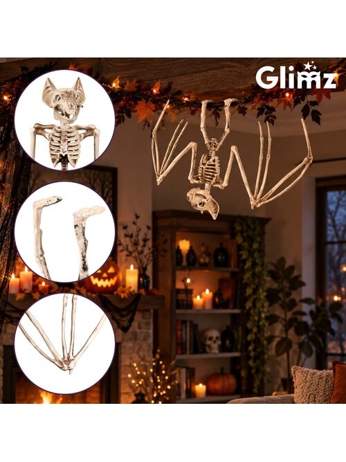Šikšnosparnio skeletas – dekoracija, 30 cm, „Glimz“ 3