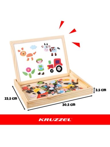 Kruzzel 25637 dvipusė edukacinė lenta Kruzzel 25637 dvipusė edukacinė lenta
