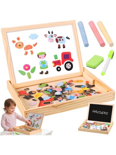 Kruzzel 25637 dvipusė edukacinė lenta Kruzzel 25637 dvipusė edukacinė lenta