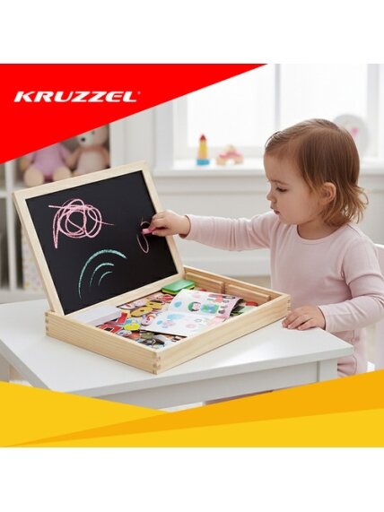 Kruzzel 25637 dvipusė edukacinė lenta 7 Kruzzel 25637 dvipusė edukacinė lenta 7