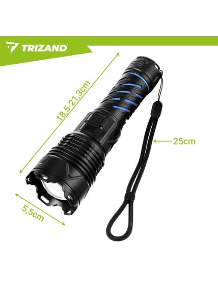 Taktinis žibintuvėlis 1500lm Trizand 26949 6
