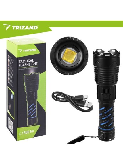 Taktinis žibintuvėlis 1500lm Trizand 26949 9