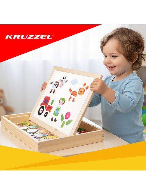 Kruzzel 25637 dvipusė edukacinė lenta 8 Kruzzel 25637 dvipusė edukacinė lenta 8