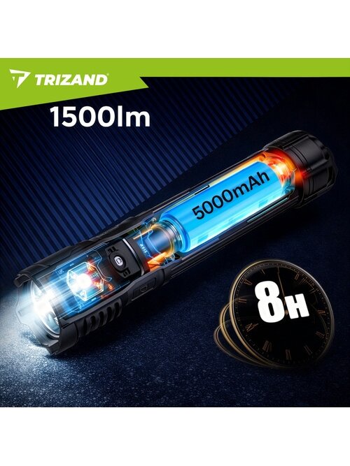 Taktinis žibintuvėlis 1500lm Trizand 26949 23