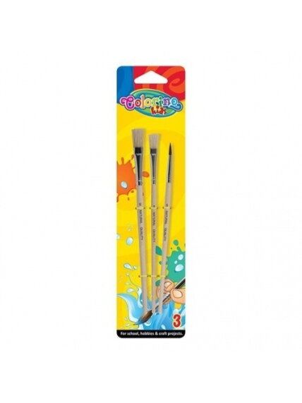 Teptukų rinkinys Colorino Kids 3 vnt. Teptukų rinkinys Colorino Kids 3 vnt.