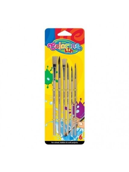 Teptukų rinkinys Colorino Kids 6 vnt. Teptukų rinkinys Colorino Kids 6 vnt.