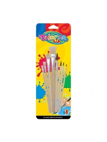 Teptukų rinkinys Colorino Kids 8 vnt. Teptukų rinkinys Colorino Kids 8 vnt.