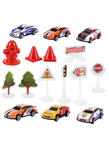 TIR – automobilių vežimo priekaba + 6 automobiliukų rinkinys 22