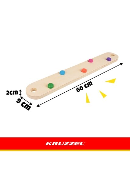 Medinė balansavimo trasa – 14 dalių, „Kruzzel“ 2 Medinė balansavimo trasa – 14 dalių, „Kruzzel“ 2
