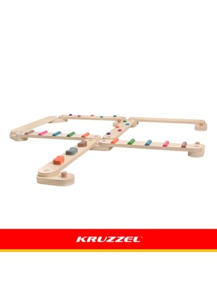 Medinė balansavimo trasa – 14 dalių, „Kruzzel“ 9 Medinė balansavimo trasa – 14 dalių, „Kruzzel“ 9
