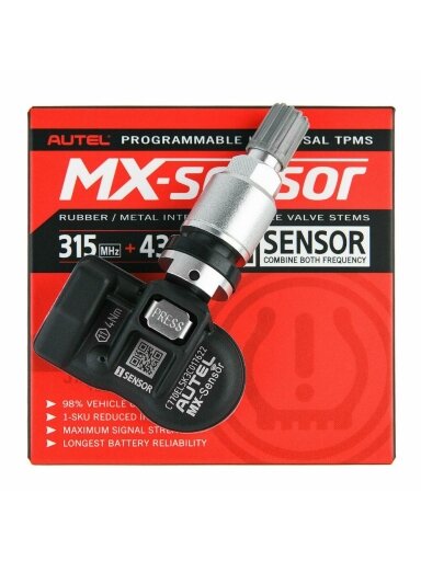 TPMS daviklis Autel MX-Sensor ALU 315/434 MHz alu silver