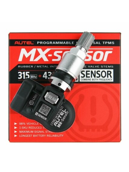 TPMS daviklis Autel MX-Sensor ALU 315/434 MHz alu silver TPMS daviklis Autel MX-Sensor ALU 315/434 MHz alu silver
