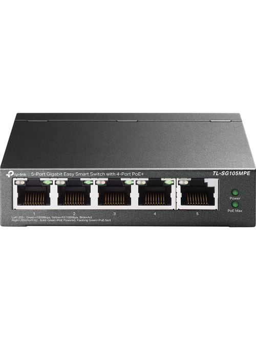 TP-Link TL-SG105MPE 5-Port Gigabit Easy Smart Šakotuvas su 4-Port PoE+ TP-Link TL-SG105MPE 5-Port Gigabit Easy Smart Šakotuvas su 4-Port PoE+