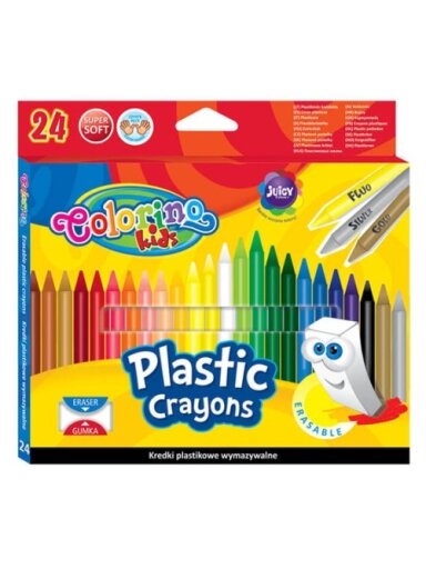 Trinamos plastikinės kreidelės Colorino Kids  24 spalvų