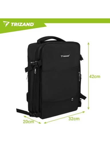 Trizand juoda žygio kuprinė 42x32x40cm